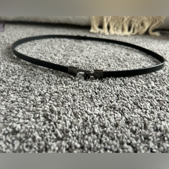 Express Accessories - Express women’s black skinny snake skin adjustable belt size M/L